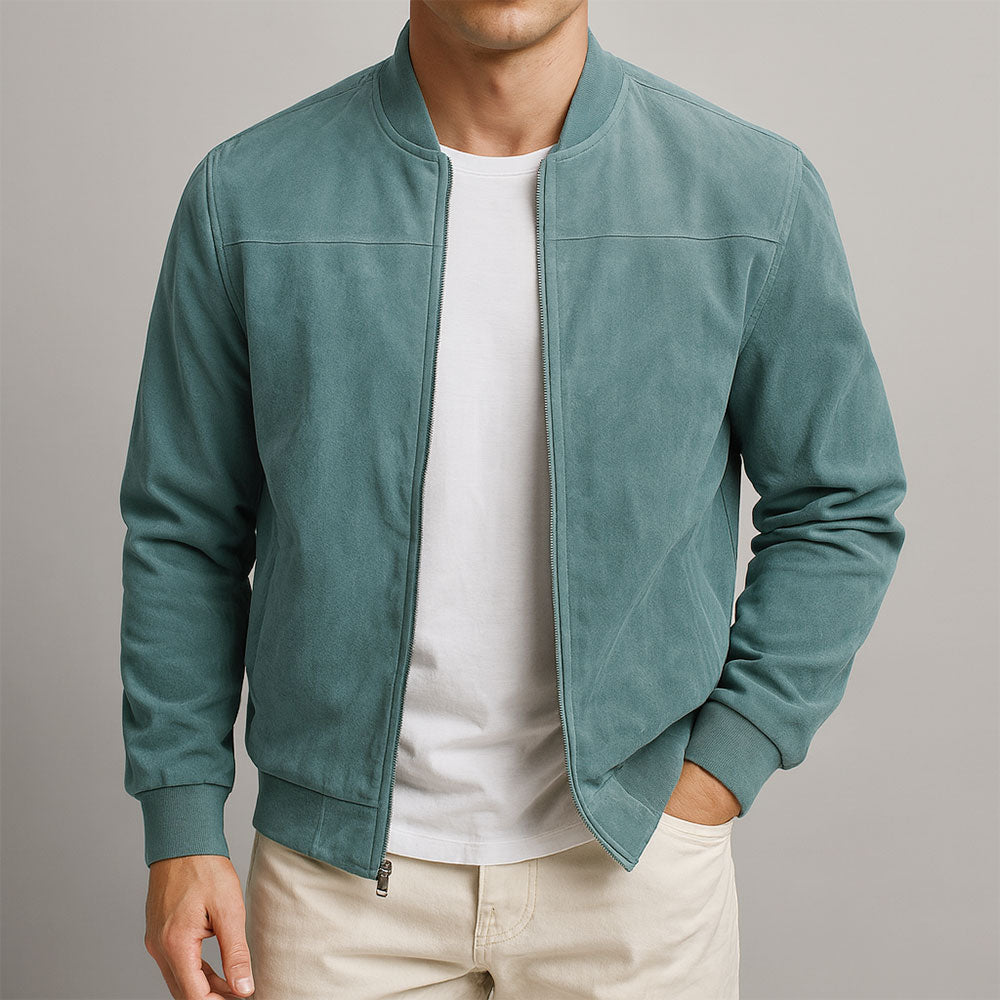 Maveloe | Antoine Suede-Effect Bomber Jacket