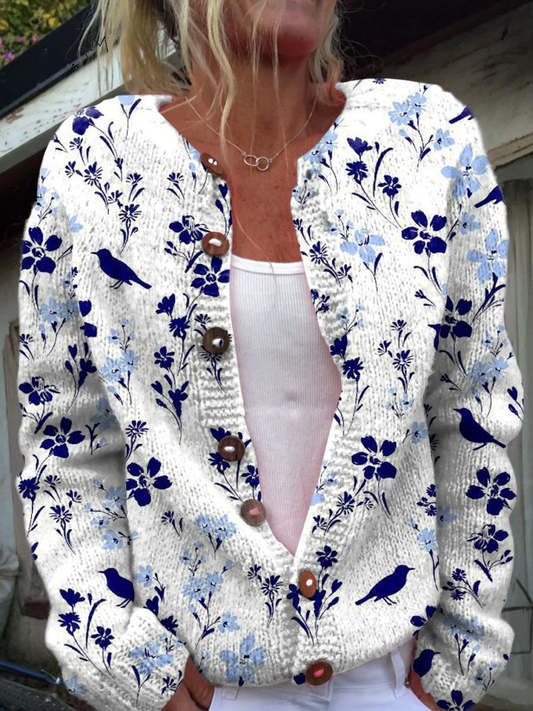 Léa Bird & Flower Cardigan