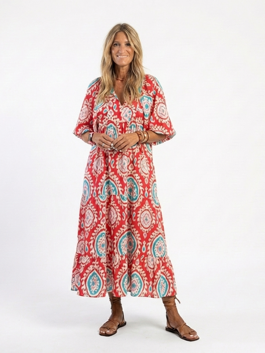 Maveloe | Paisley-Print Midi Dress Martine