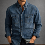Maveloe | Men's Long-Sleeve Striped Shirt