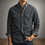 Maveloe | Men's Long-Sleeve Striped Shirt