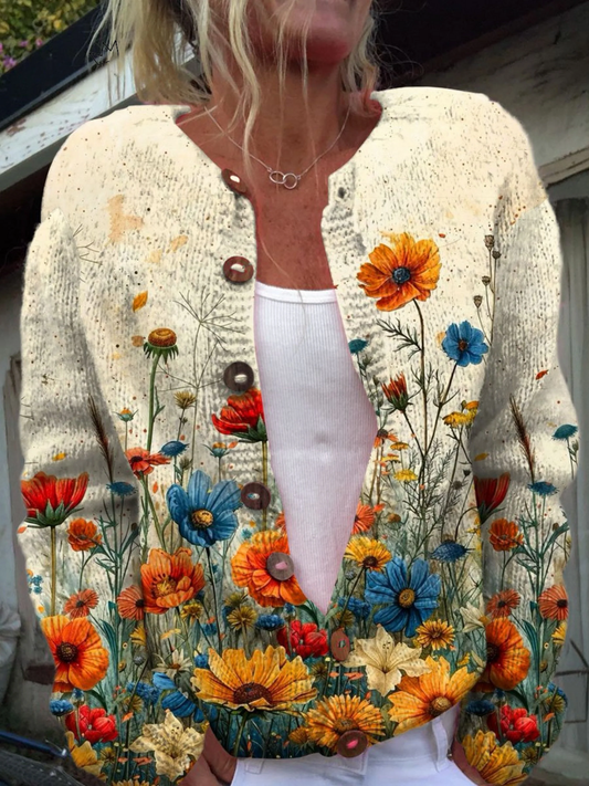 Pauline Meadow Floral Cardigan