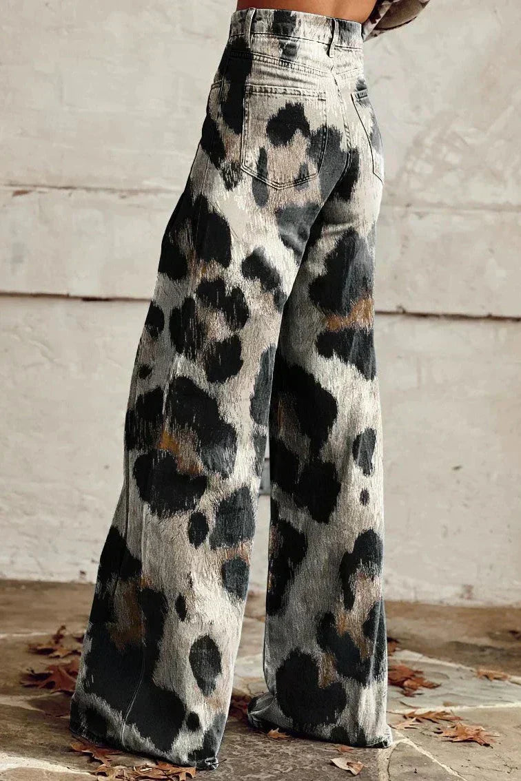 Maveloe | Boho Floral Wide-Leg Jeans