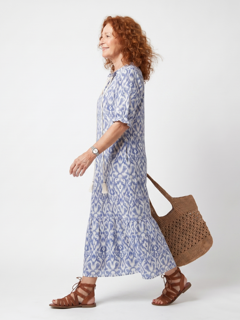 Maveloe | Printed Flowing Midi Dress Nicole