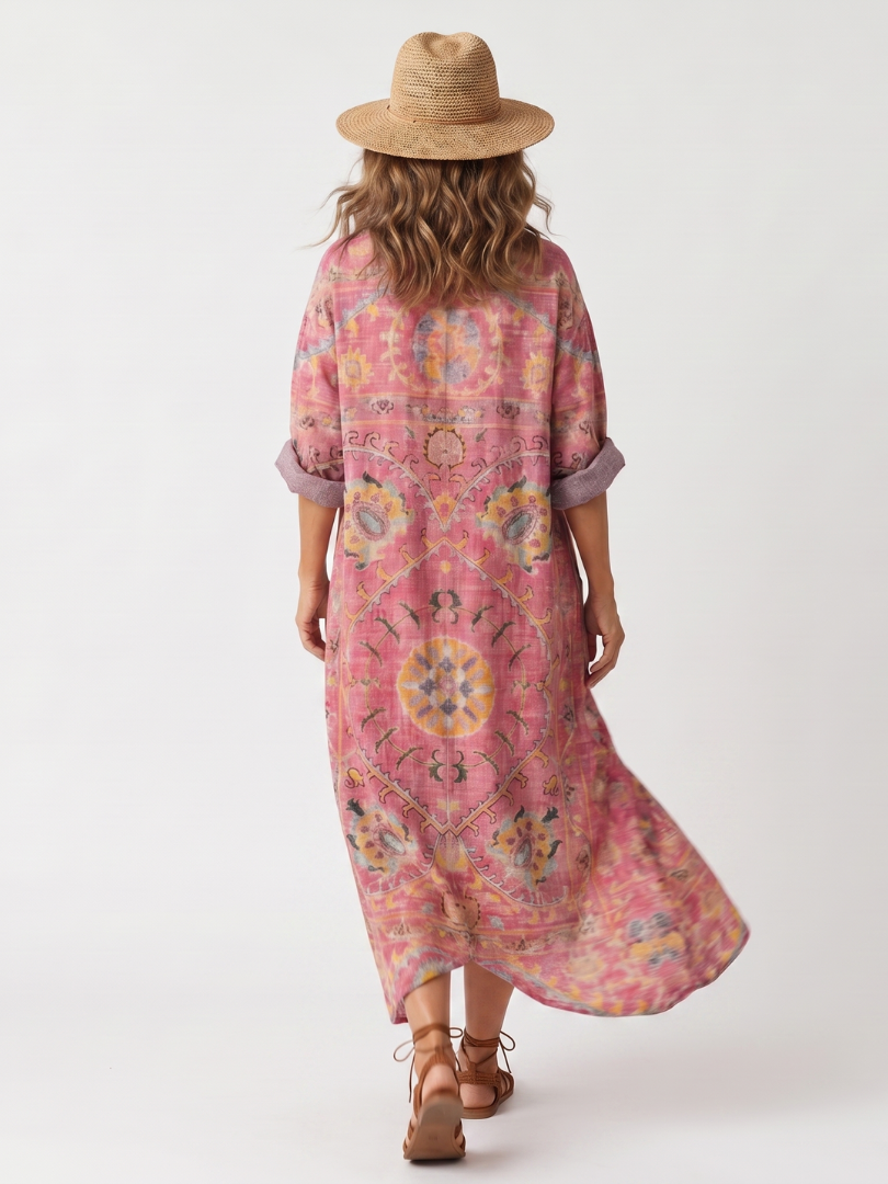Maveloe | Printed Midi Dress with Pockets Margot