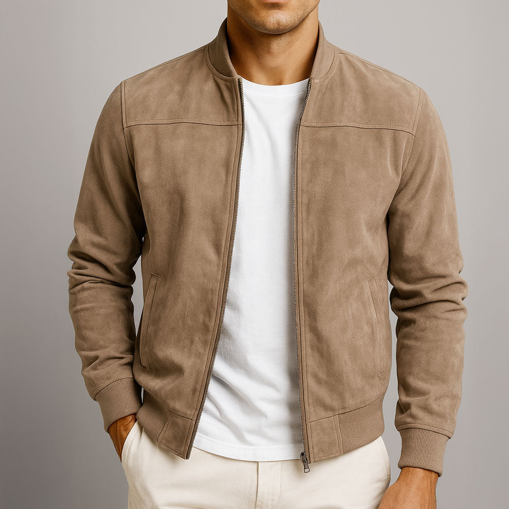 Maveloe | Antoine Suede-Effect Bomber Jacket