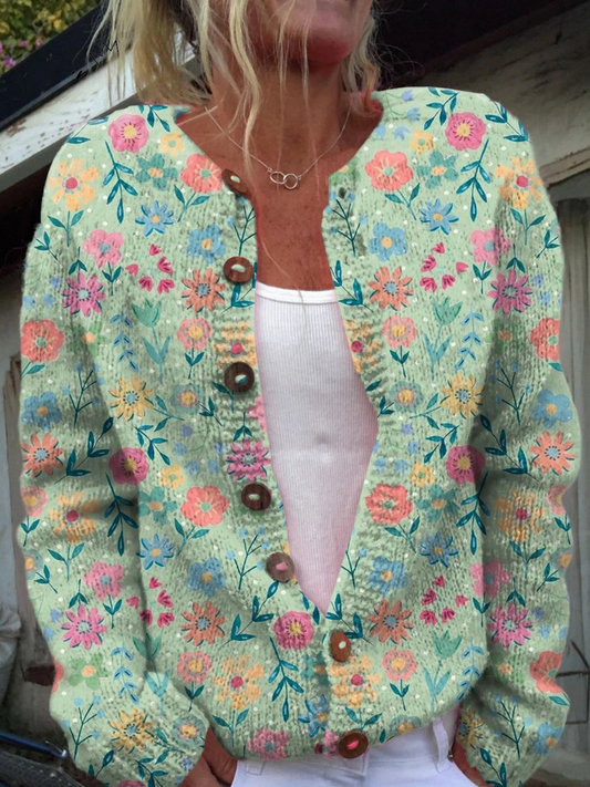 Christine Green Floral Cardigan