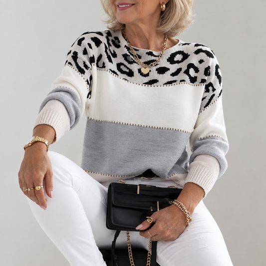 Margot Leopard-Print Knit Jumper