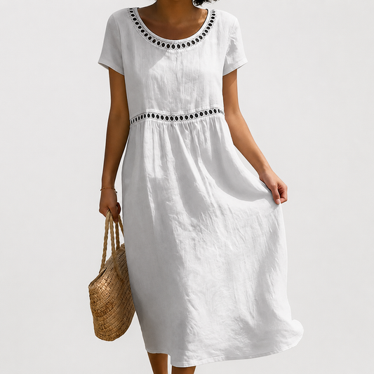 Maveloe | Flowing Embroidered Dress Aveline