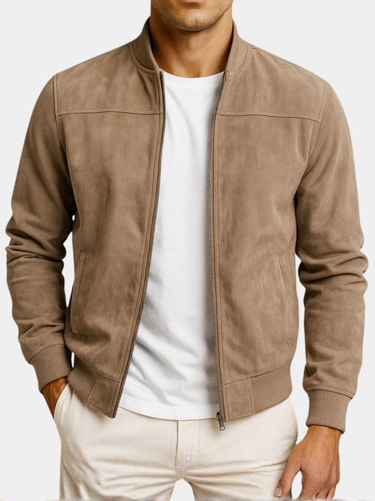 Maveloe | Antoine Suede-Effect Bomber Jacket