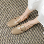 Juliette Gold-Bit Leather Mules