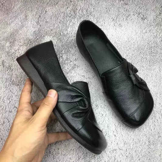 Isabelle Soft Leather Knot Loafers